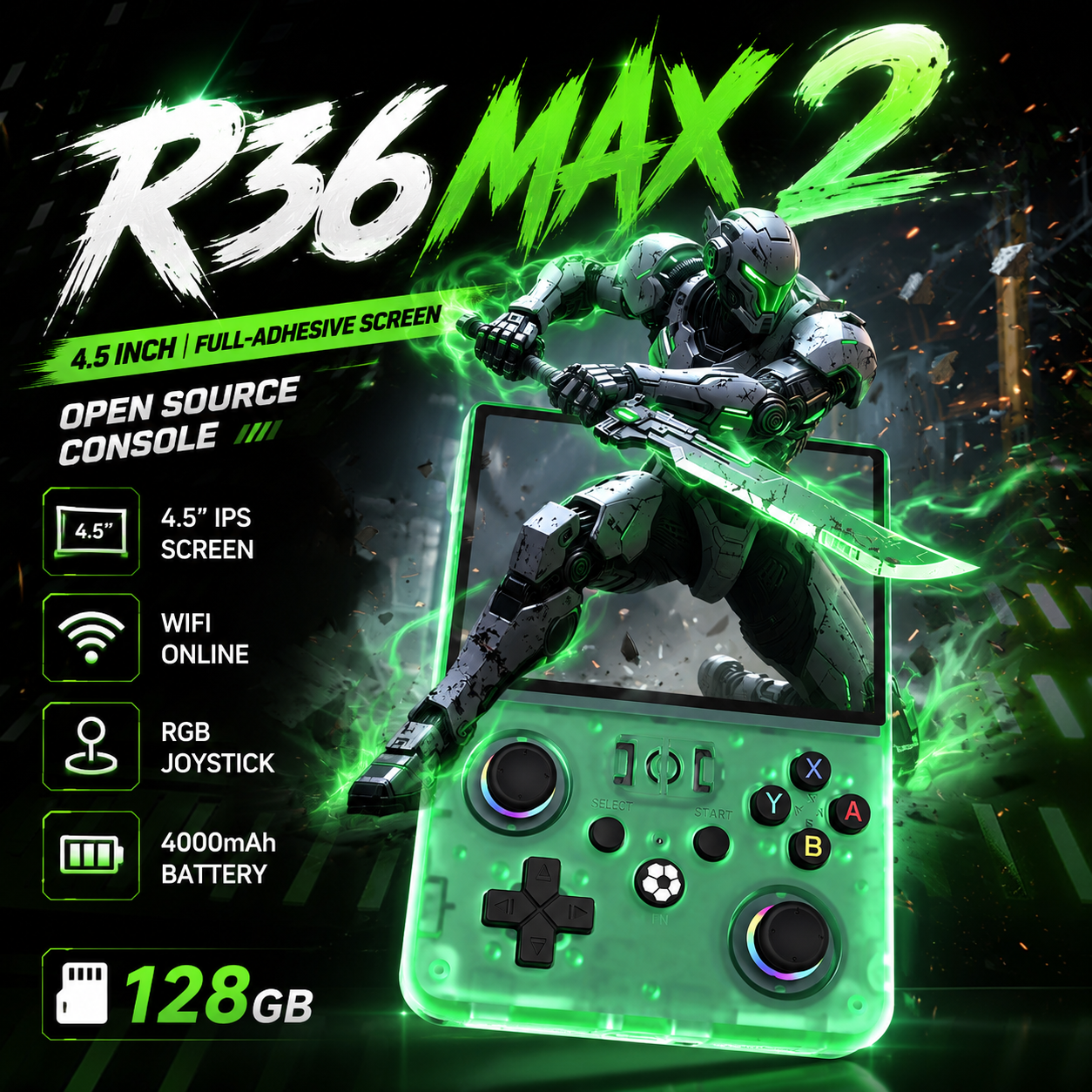 Gaming Console Handheld Best - New R36 Max2 Retro Gaming Console