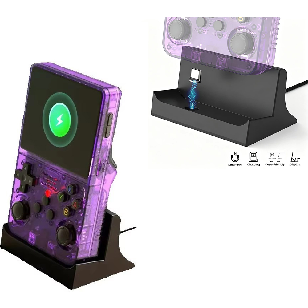 Gaming Console Type - Magnetic Charging Dock Station for R36S