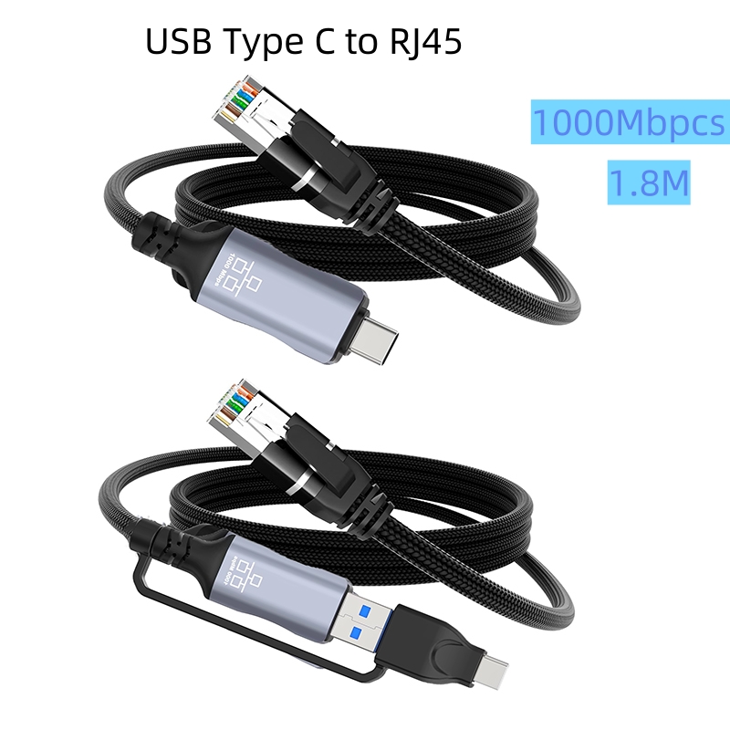 1.8M USB Type-C to RJ45 Ethern - Lan Cable Gaming avaliação e preço
