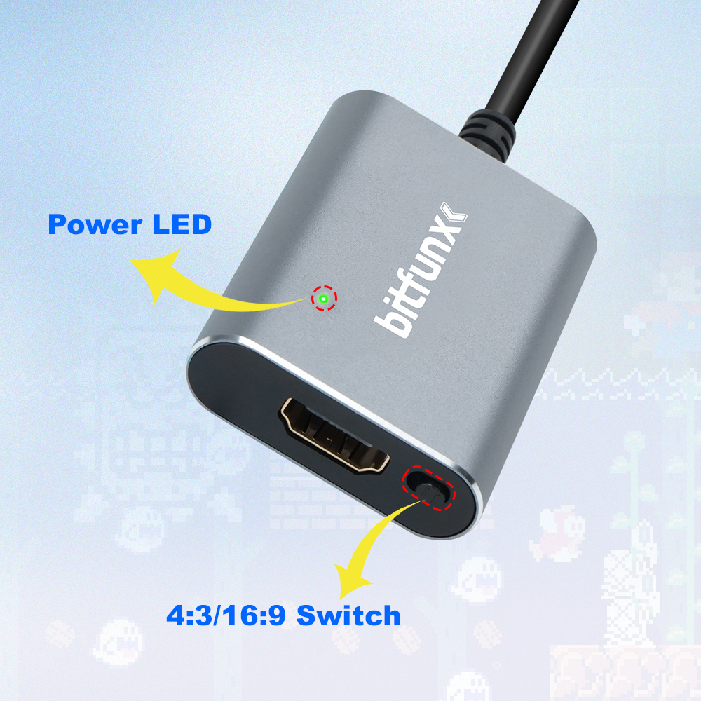 Bitfunx 720P Svideo / AV To HD - Gaming Console Vintage avaliação e preço