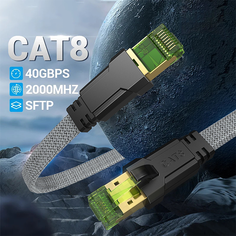 CYANMI Cat8 Ethernet Cable STT - Lan Cable Gaming avaliação e preço