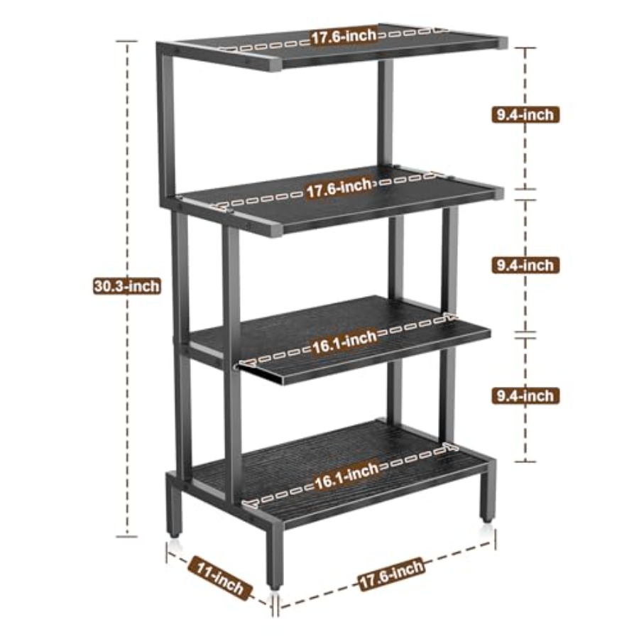Media Stand Gaming Shelf 4 Tie - Gaming Console Stand avaliação e preço