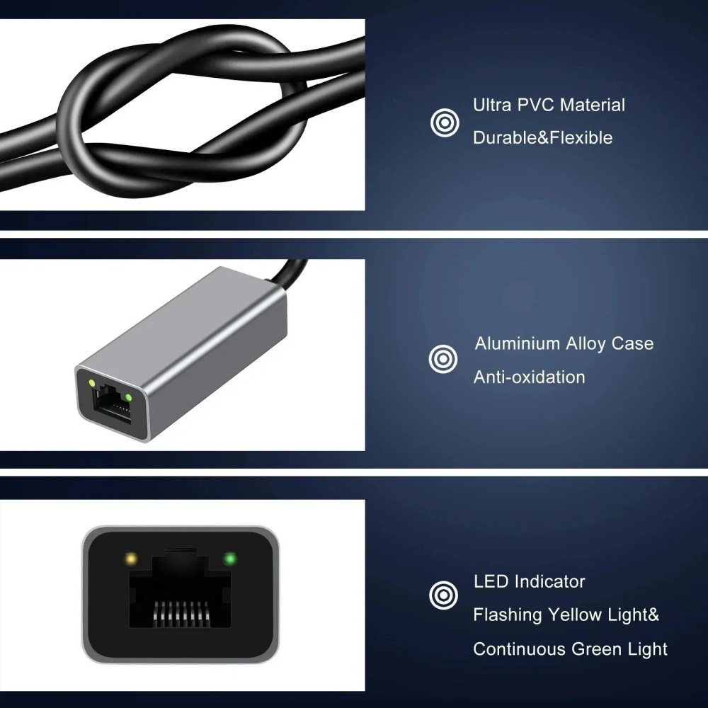 USB Type C Ethernet Adapter Ne - Lan Cable Gaming avaliação e preço