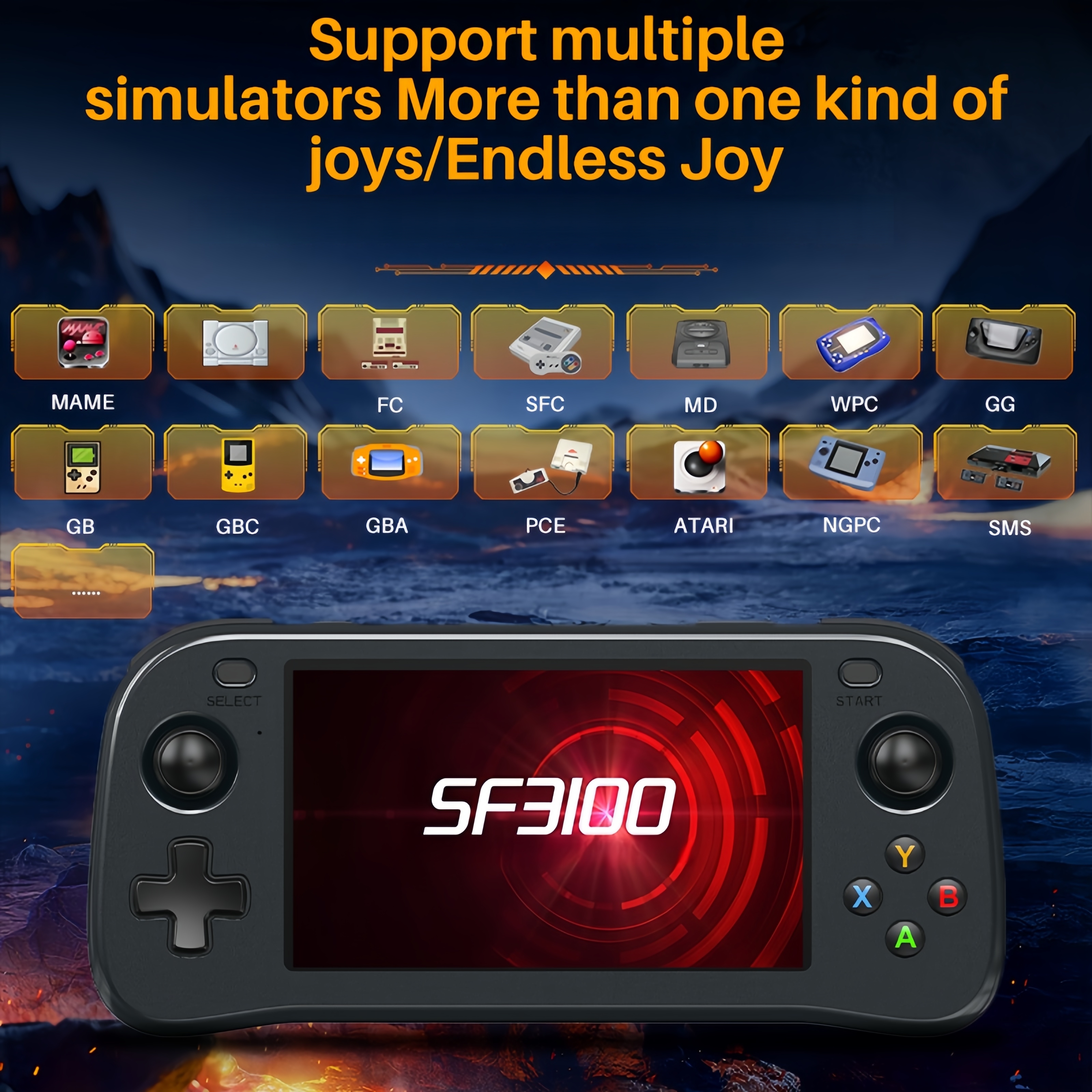 SF3100 Portable Handheld Game  - Gaming Console Type avaliação e preço