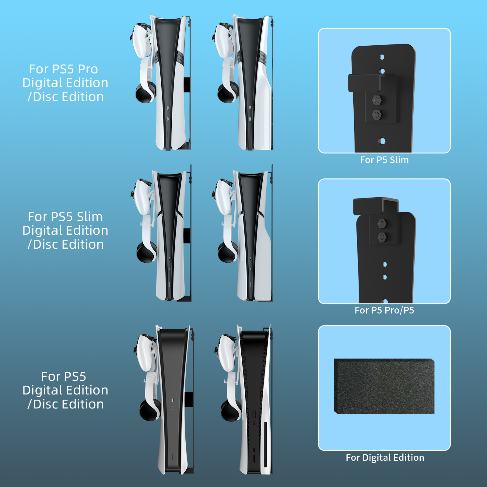 Steel Wall Mount Bracket Compa - Gaming Console Stand avaliação e preço