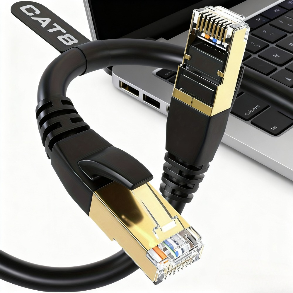 Cat8 Round Cable, High Speed H - Lan Cable Gaming avaliação e preço