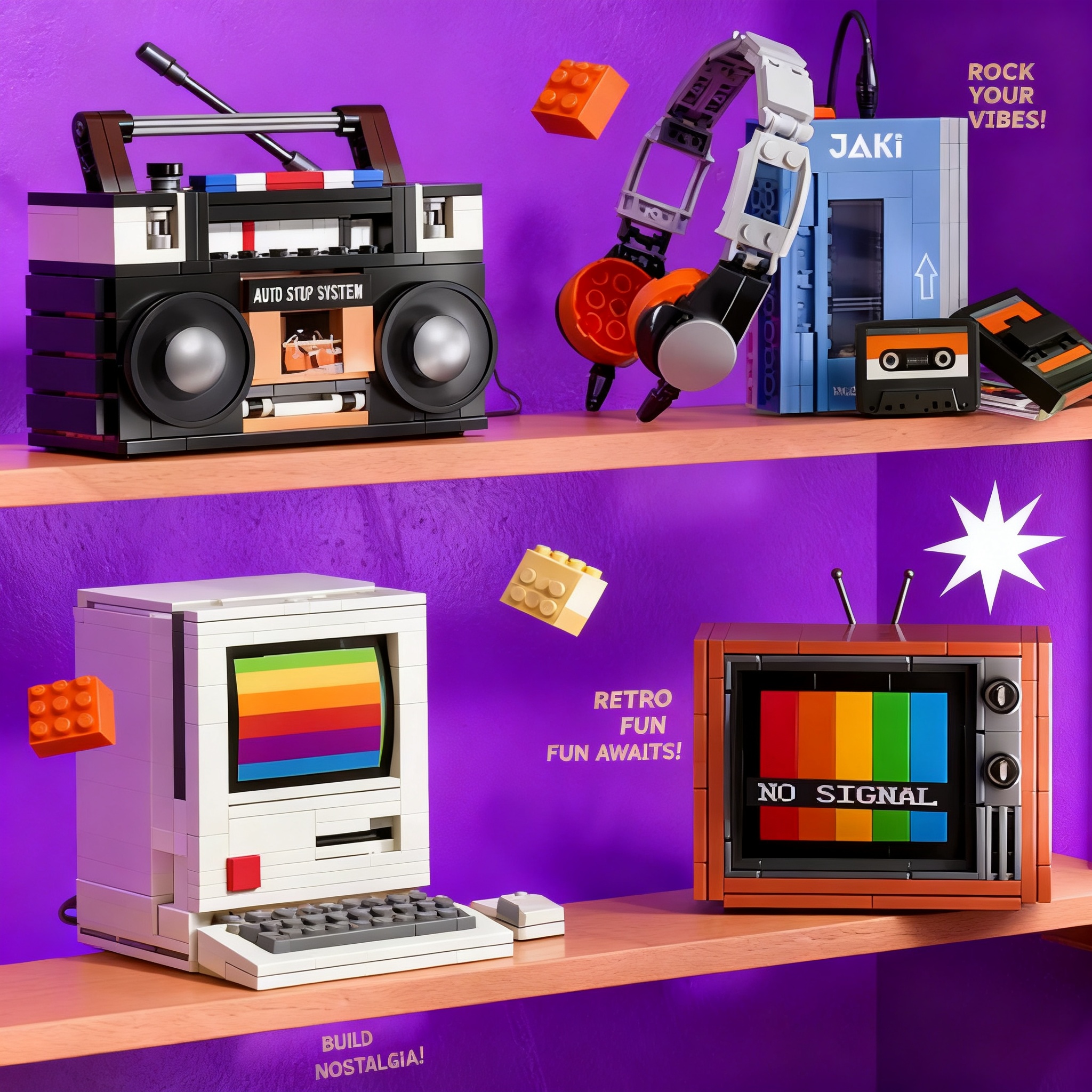 Retro DIY Building Blocks TV R - Gaming Console Vintage avaliação e preço