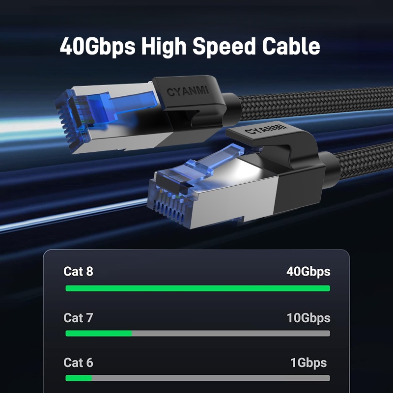 CYANMI Cat 8 Ethernet Cable 10 - Lan Cable Gaming avaliação e preço