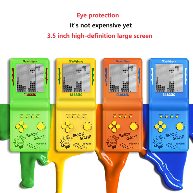 Russian Blocks Game Portable H - Gaming Console 5 Year Old avaliação e preço