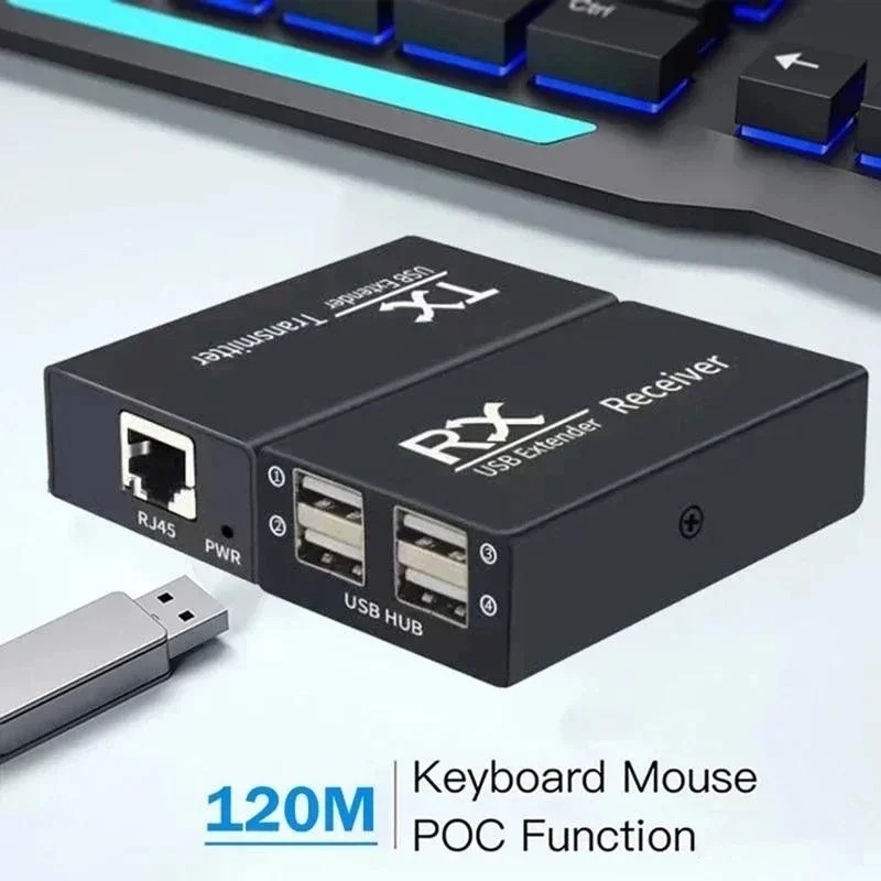 120M 4 Port USB Extender Over  - Lan Cable Gaming avaliação e preço